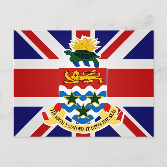 Carte Postale Drapeau de haute qualité des îles Caïmans (Devant)