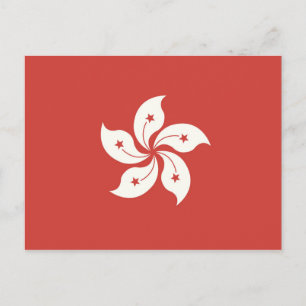 Carte Postale Drapeau de Hong Kong