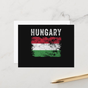 Carte Postale Drapeau de Hongrie en détresse - Drapeau de Hongri
