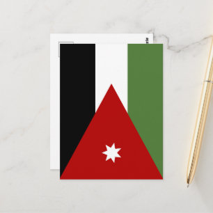 Carte Postale Drapeau de Jordanie