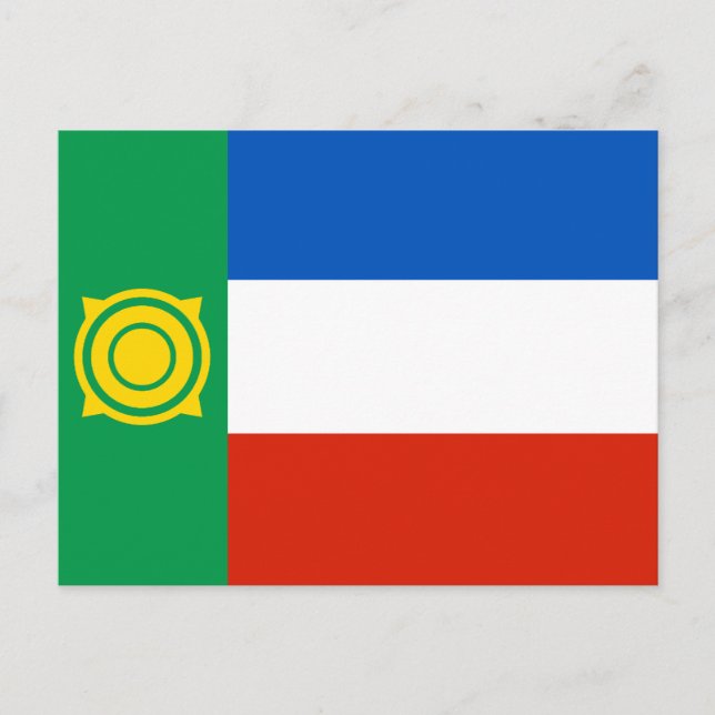Carte Postale Drapeau de Khakassie (Devant)