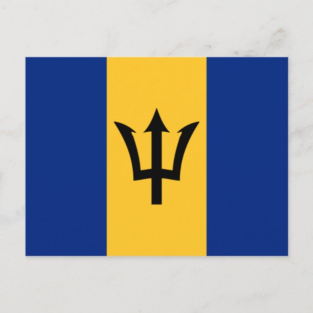 Carte postale Drapeau de la Barbade (Devant)
