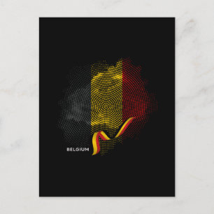 Carte Postale Drapeau de la Belgique