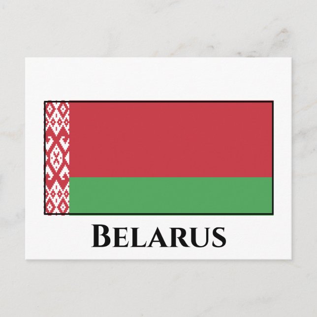 Carte Postale Drapeau de la Biélorussie (Devant)