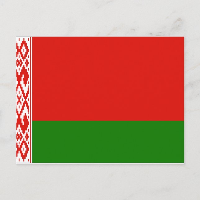 Carte Postale Drapeau de la Biélorussie (Devant)