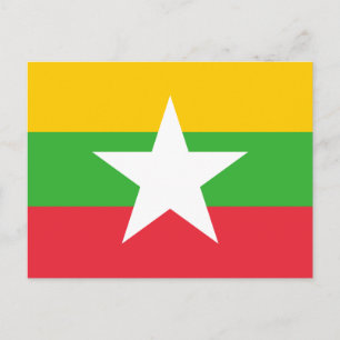 Carte Postale Drapeau de la Birmanie