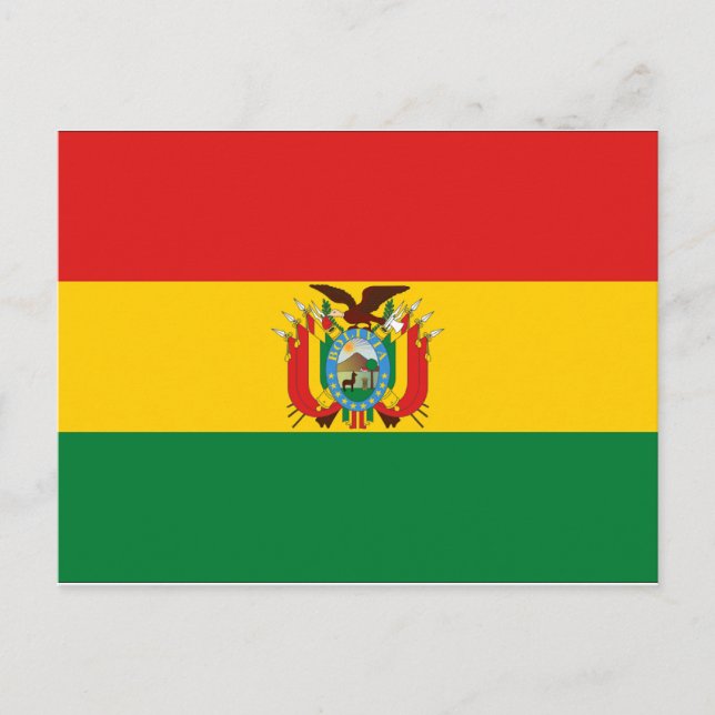Carte Postale Drapeau de la Bolivie (Devant)
