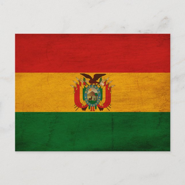 Carte Postale Drapeau de la Bolivie (Devant)