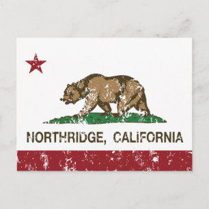 Carte Postale Drapeau de la Californie Northridge