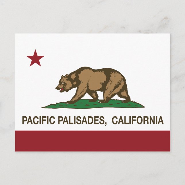 Carte Postale Drapeau de la Californie Palisades Pacifique (Devant)