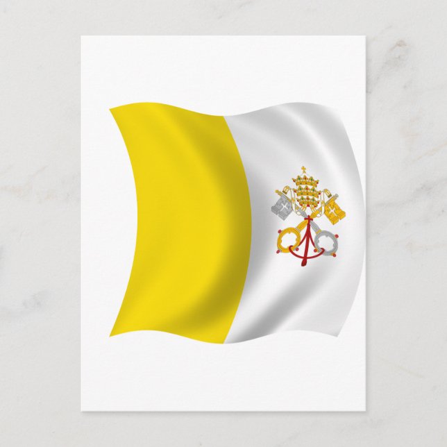 Carte Postale Drapeau de la Cité du Vatican (Devant)