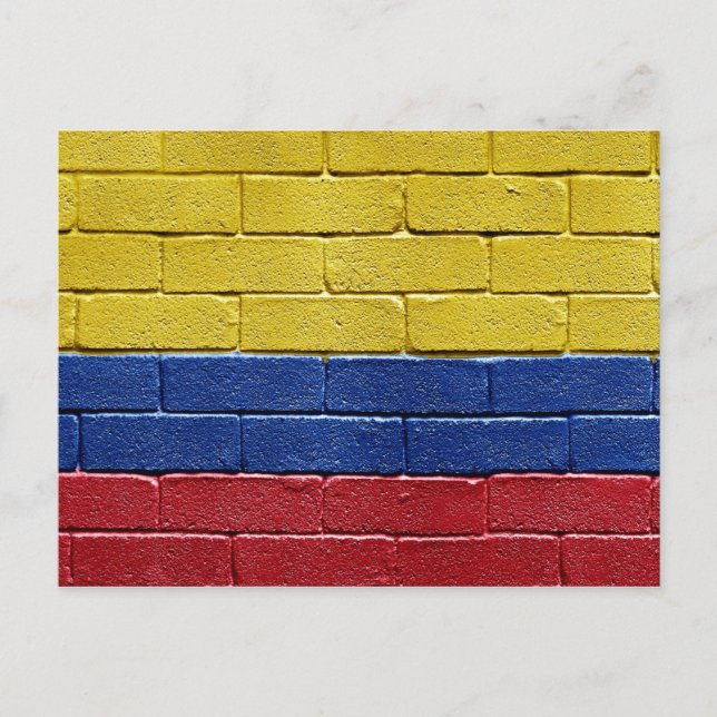 Carte Postale Drapeau de la Colombie (Devant)