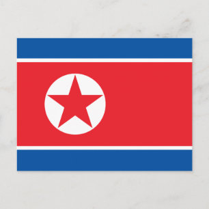 Carte Postale Drapeau de la Corée du Nord