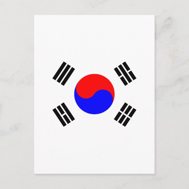 Carte Postale Drapeau de la Corée du Sud (Devant)