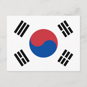 Carte Postale Drapeau de la Corée du Sud