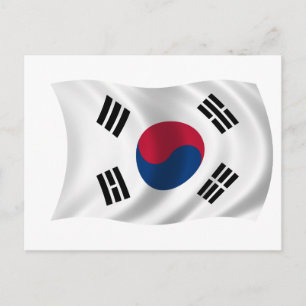 Carte Postale Drapeau de la Corée du Sud
