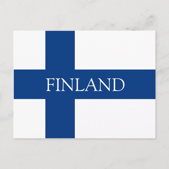 Carte Postale Drapeau de la Croix Bleue de Finlande (Devant)