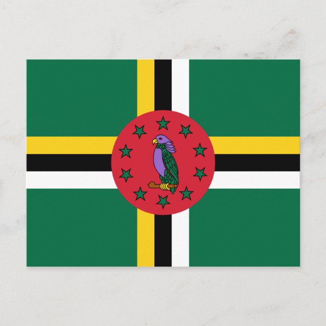 Carte Postale Drapeau de la Dominique (Devant)