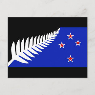 Carte Postale Drapeau de la Ferme argentée de Nouvelle-Zélande