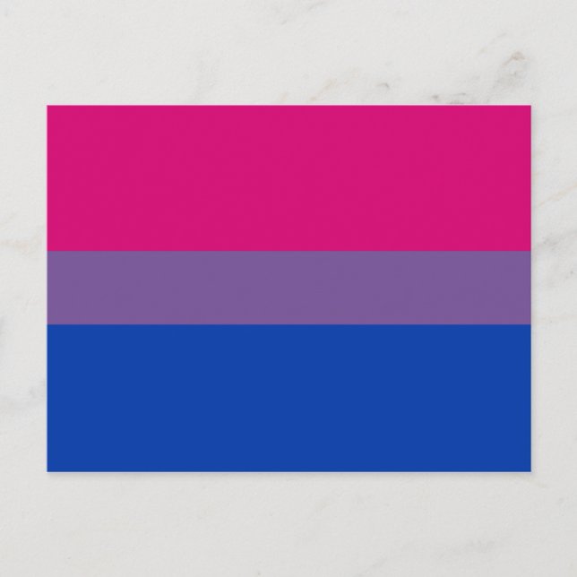 Carte Postale Drapeau de la fierté bisexuelle (Devant)