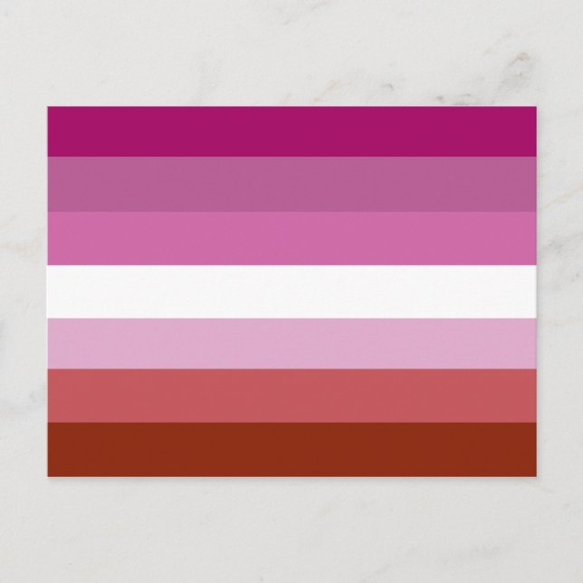 Carte Postale Drapeau de la fierté lesbienne (Devant)