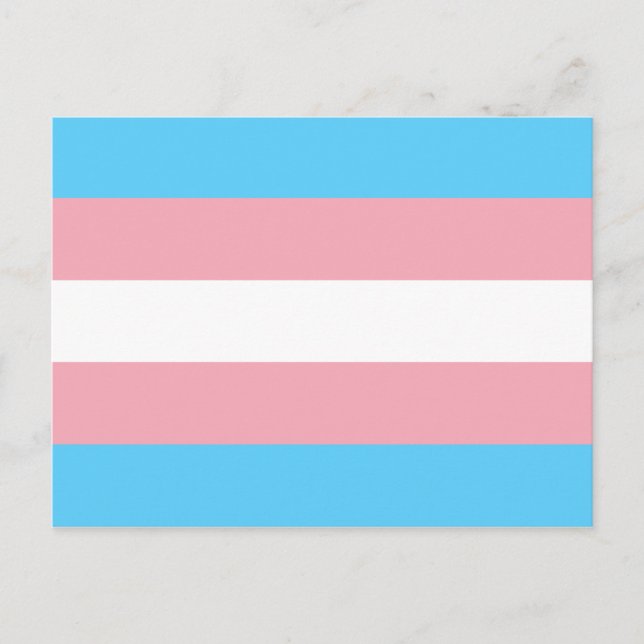 Carte Postale Drapeau de la fierté transgenre - LGBT Rainbow (Devant)