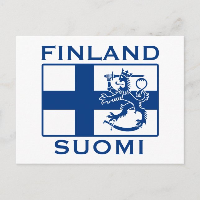 Carte Postale Drapeau de la Finlande (Devant)