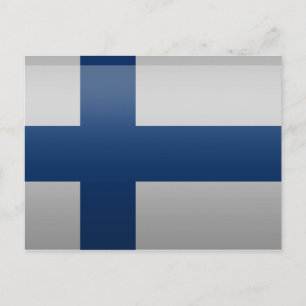 Carte Postale Drapeau de la Finlande.