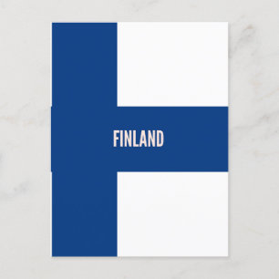 Carte Postale Drapeau de la Finlande