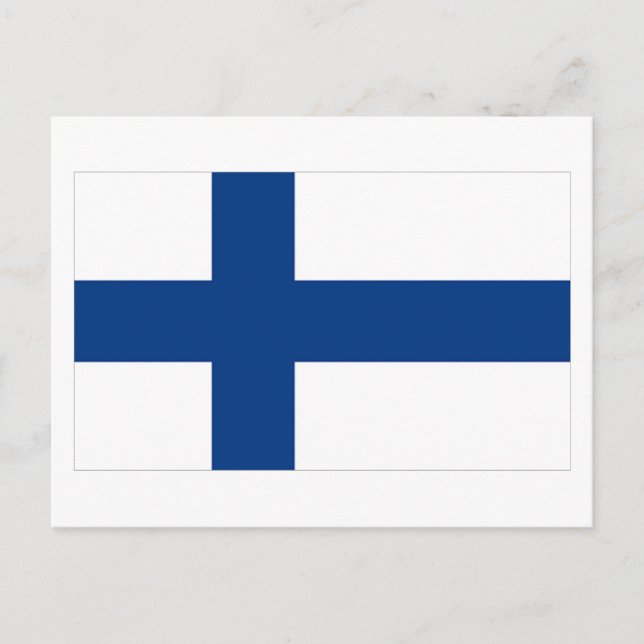 Carte Postale Drapeau de la Finlande (Devant)