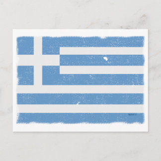 Carte postale drapeau de la Grèce vintage