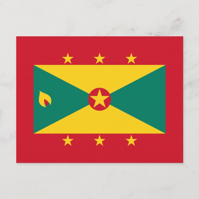 Carte Postale Drapeau de la Grenade (Devant)