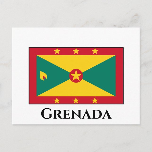 Carte Postale Drapeau de la Grenade (Devant)
