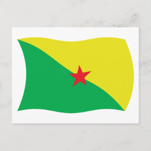 Carte postale drapeau de la Guyane