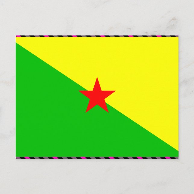 Carte Postale Drapeau de la Guyane (Devant)