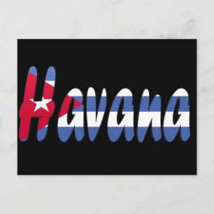 Carte postale Drapeau de La Havane, Cuba