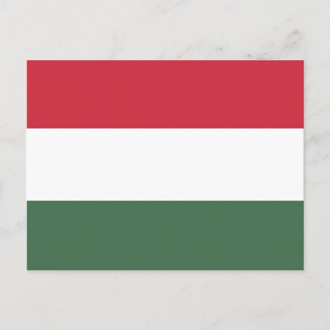 Carte Postale Drapeau de la Hongrie (Devant)