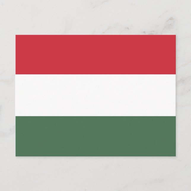 Carte Postale Drapeau de la Hongrie (Devant)