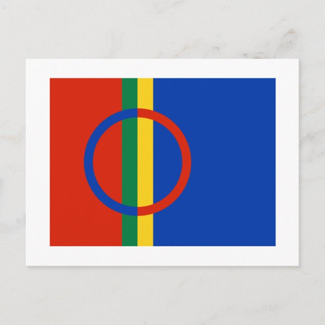 Carte Postale Drapeau de la Laponie (Devant)