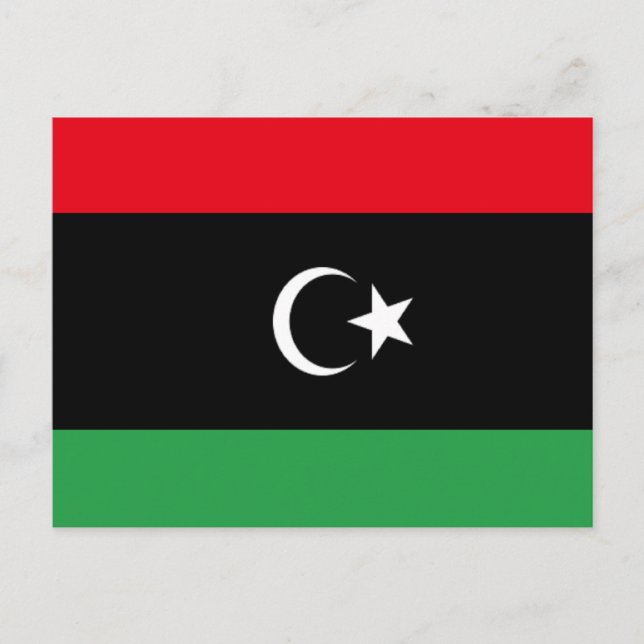 Carte Postale Drapeau de la Libye (Devant)