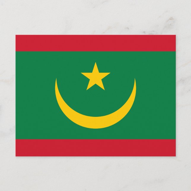 Carte Postale Drapeau de la Mauritanie (Devant)