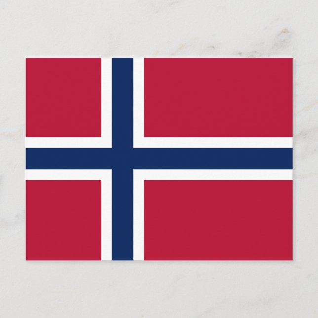 Carte Postale Drapeau de la Norvège (Devant)