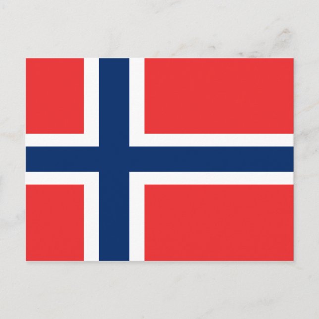 Carte Postale Drapeau de la Norvège (Devant)