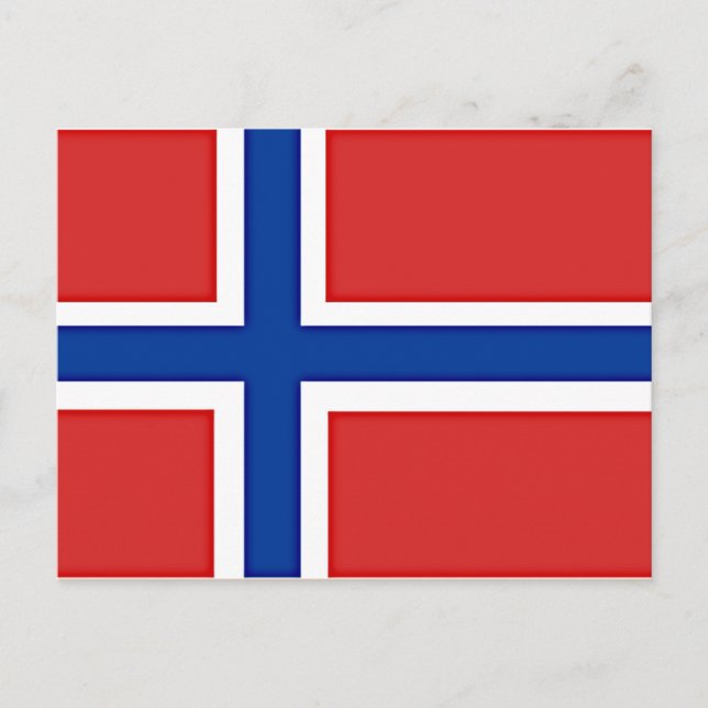 Carte Postale Drapeau de la Norvège (Devant)