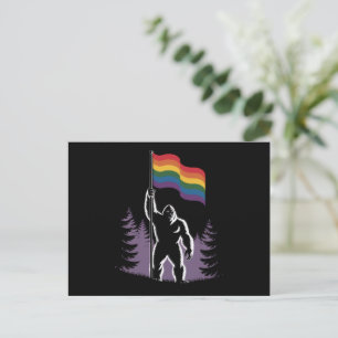 Carte Postale Drapeau de la nouvelle fierté progressiste LGBTQ B
