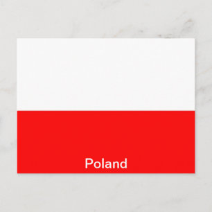 Carte Postale Drapeau de la Pologne