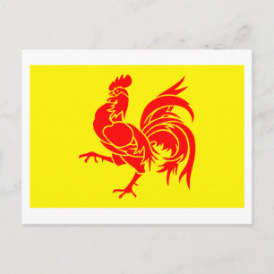 Carte Postale Drapeau de la région wallonne