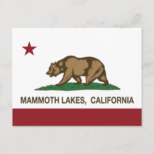 Carte Postale Drapeau de la République de Californie Mammoth Lak