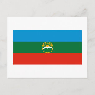 Carte Postale Drapeau de la République de Karachay-Cherkess