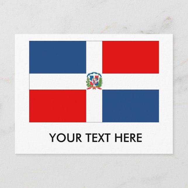 Carte Postale Drapeau de la République Dominicaine (Devant)